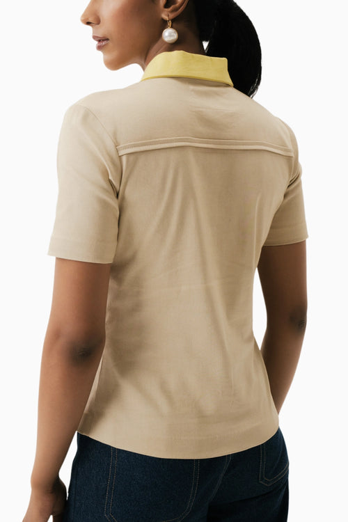 Beige-Butter Yellow Citron Shirt