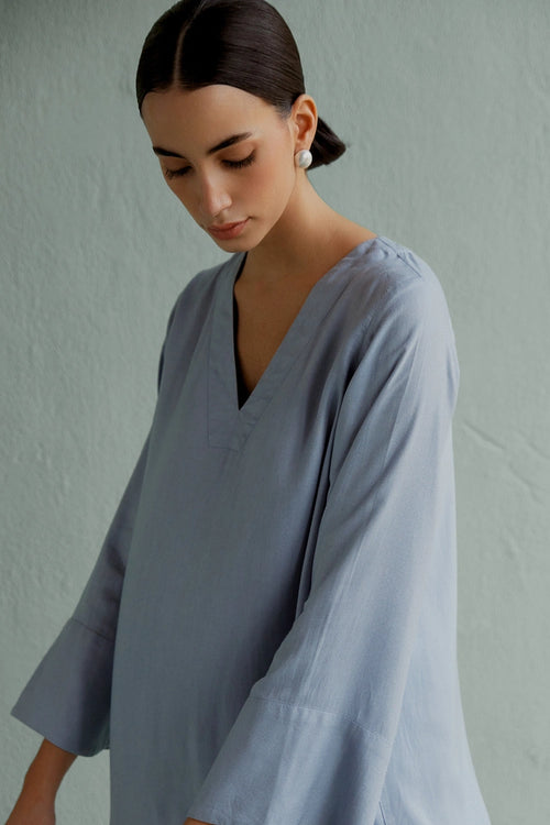 Bel Sky Blue Top With Pants