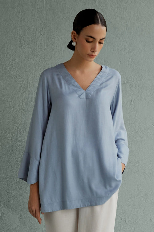Bel Sky Blue Top With Pants