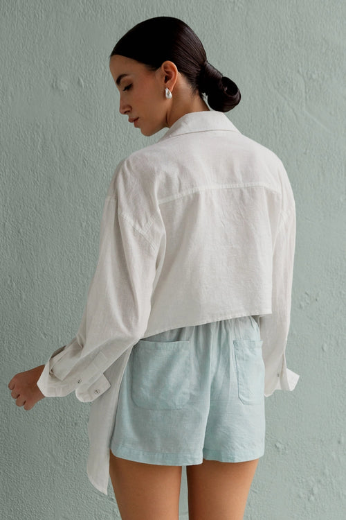 Carino White Asymmetric Shirt