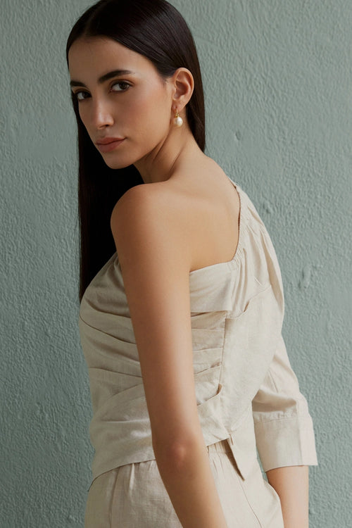 Chloe Taupe Top With Pants