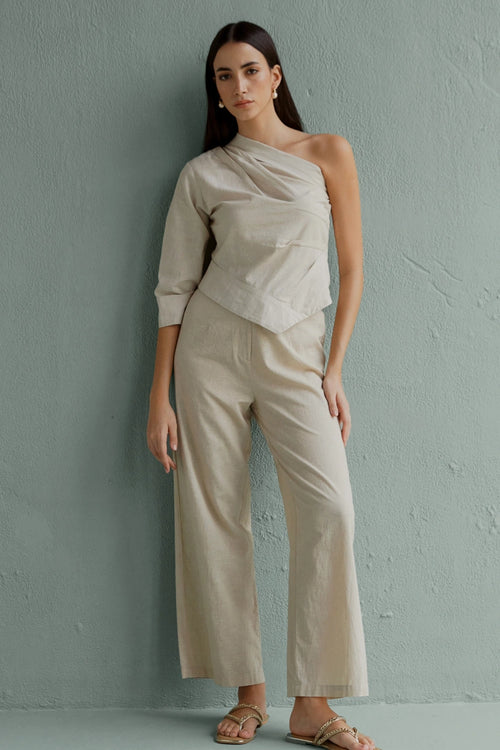 Classic Taupe Linen Pants