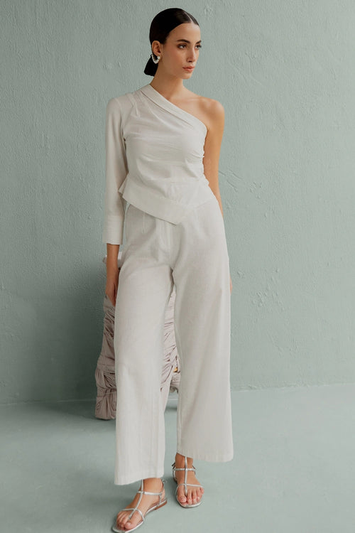 Classic White Linen Pants