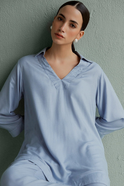 Lindo Sky Blue Co-ord Set