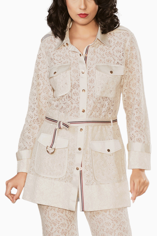 Jane Lace Ivory Shirt