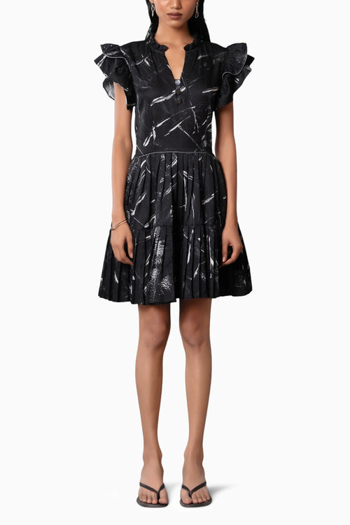 Onyx Ruffled Dress