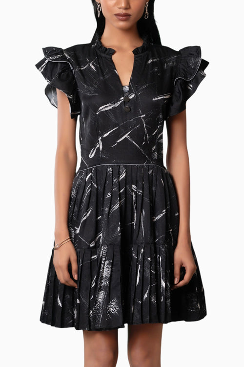 Onyx Ruffled Dress
