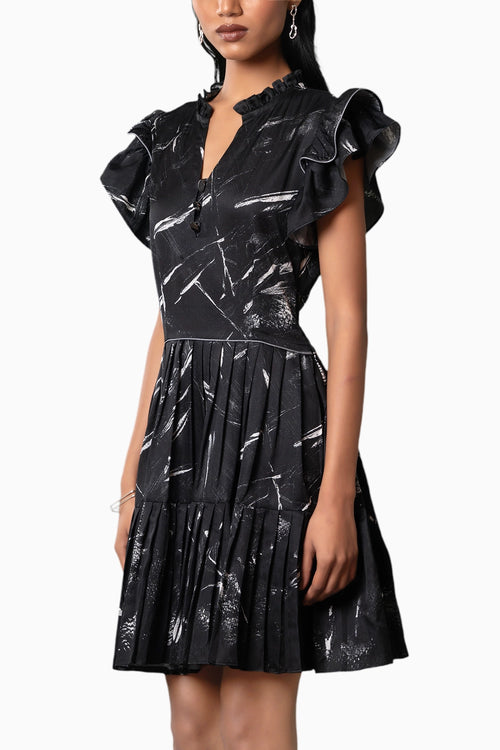 Onyx Ruffled Dress