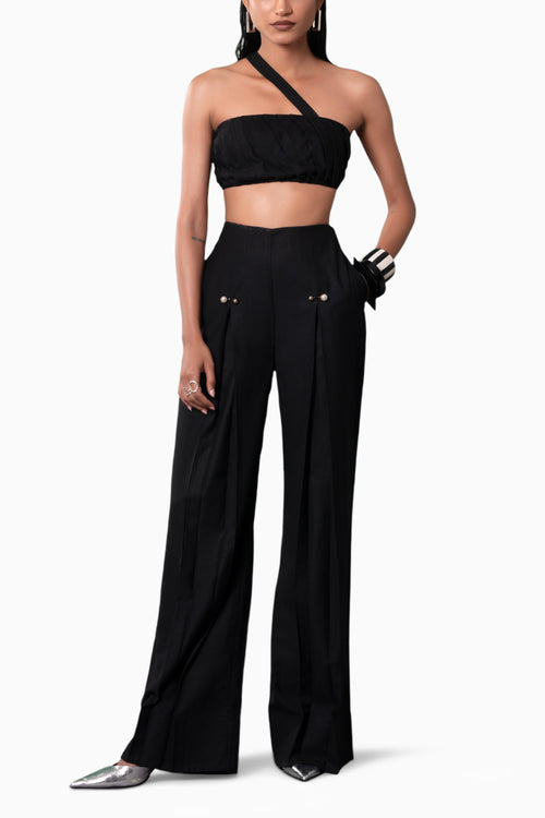Kuro Pleated Bralette Set