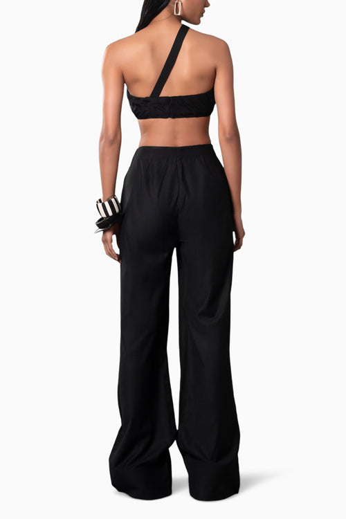 Kuro Pleated Bralette Set