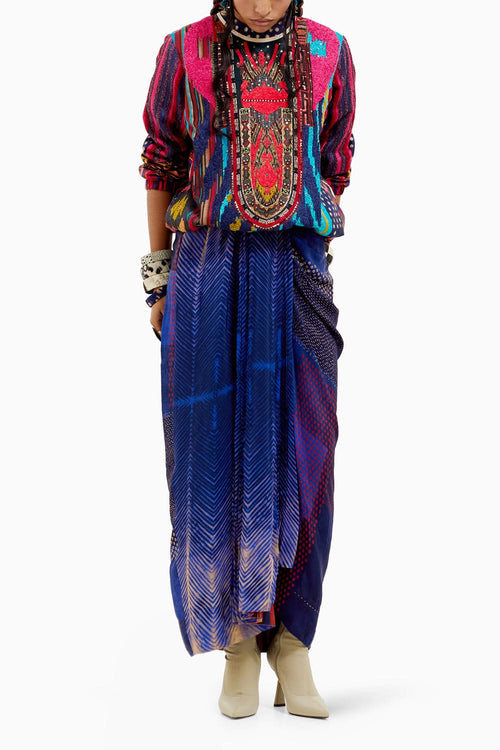 Beyond Ken Multi Zahra Sweatshirt and Skirt Set
