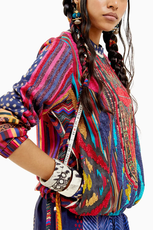 Beyond Ken Multi Zahra Sweatshirt and Skirt Set