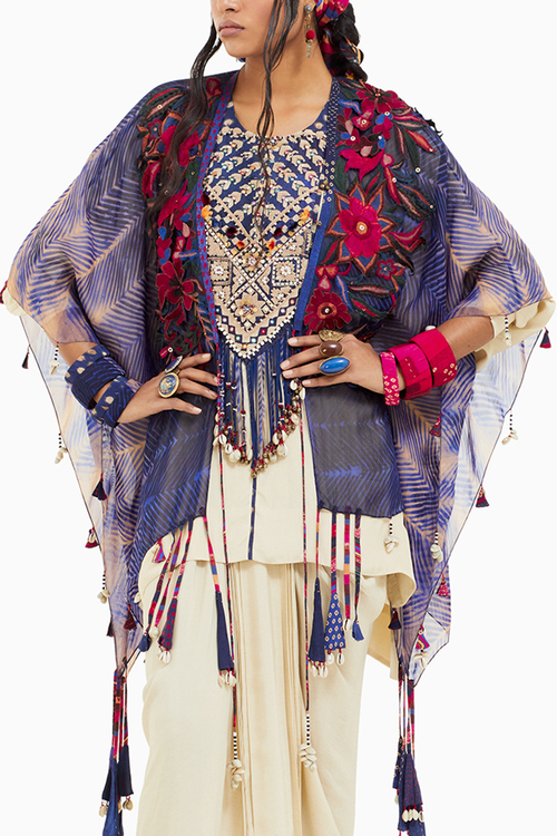 Beyond Ken Sapphire Veni Dupatta Jacket