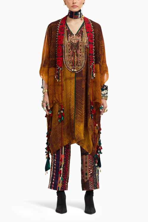 Yellow Topaz Veni Dupatta Jacket Set