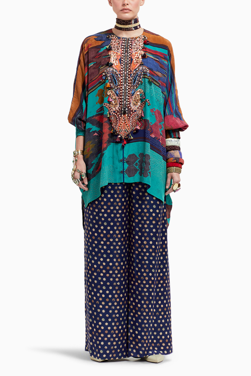 Multi Kuru Trapeze Kurta and Trousers