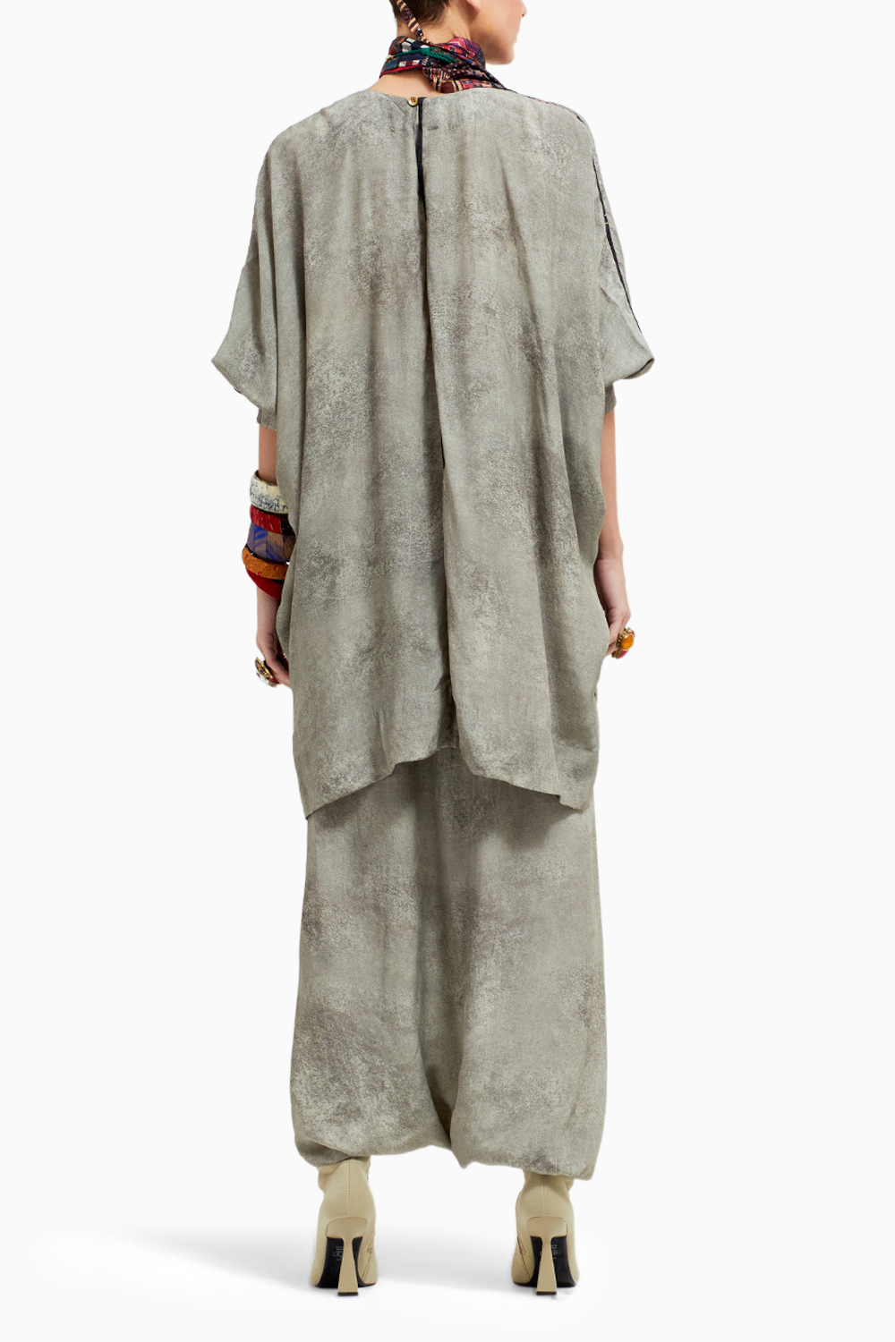 Ash Grey Kuru Trapeze Kurti Set