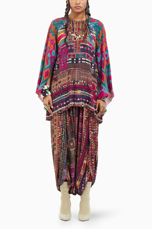 Beyond Ken Multi Mariyam Cape Kurti with Trouser Set