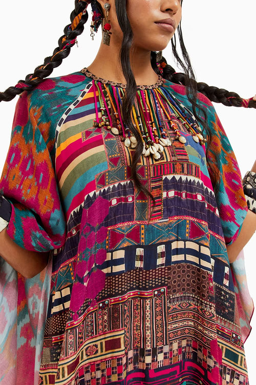 Beyond Ken Multi Mariyam Cape Kurti with Trouser Set