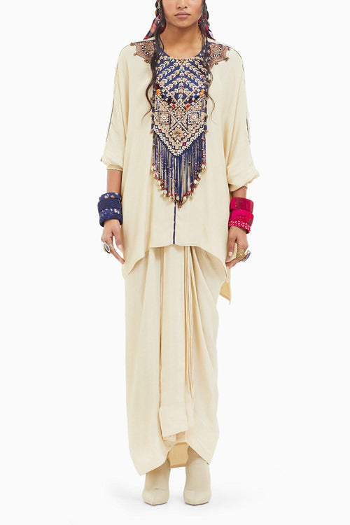 Beyond Ken Mogra Kuru Trapeze Tunic with Skirt Set