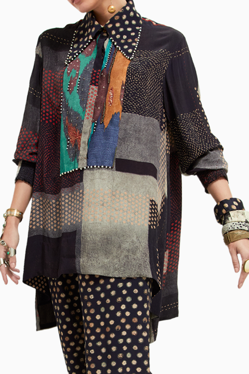 Multi Surmai Atri Straight Shirt