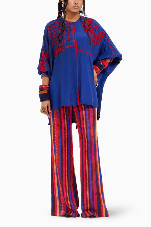 Beyond Ken Sapphire Mandala Shirt and Trouser Set