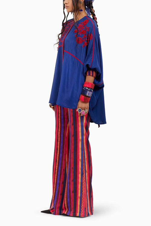Beyond Ken Sapphire Mandala Shirt and Trouser Set
