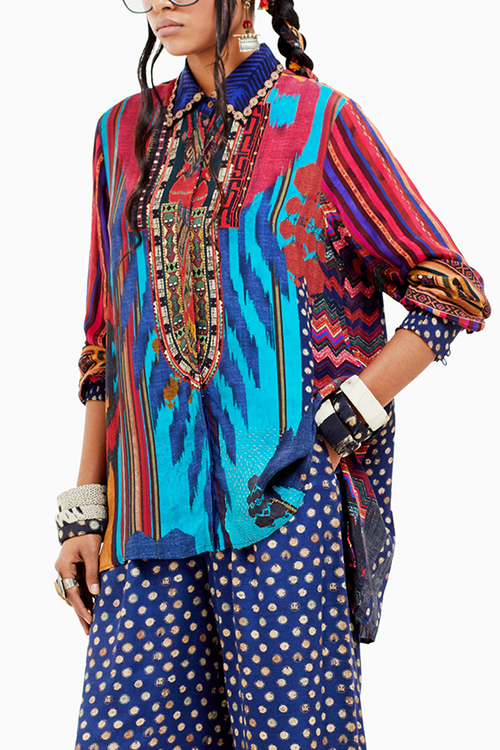 Beyond Ken Multi Atri Straight Shirt