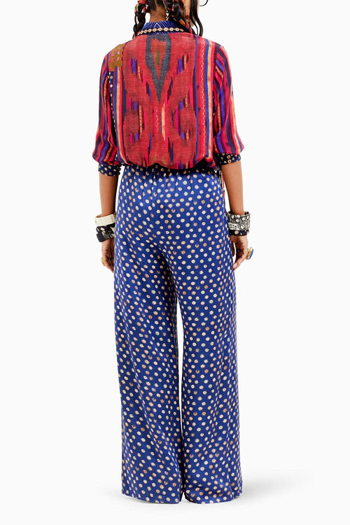 Beyond Ken Multi Atri Straight Shirtwith Trouser Set