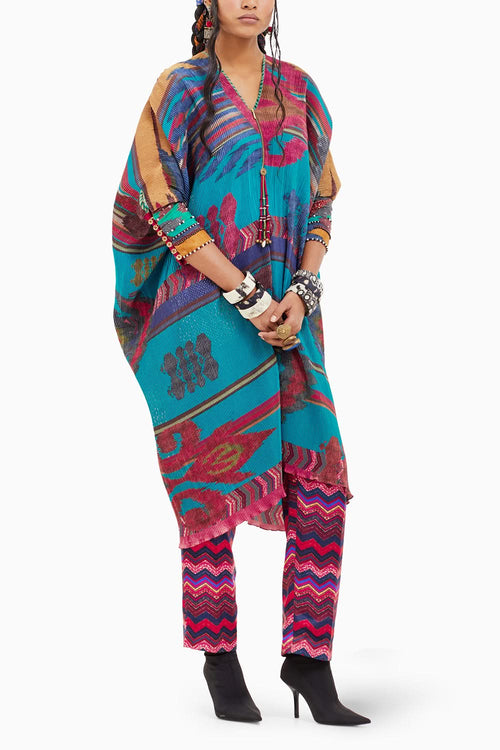 Beyond Ken Multi Ritu Kaftaan Tunic with Trouser Set