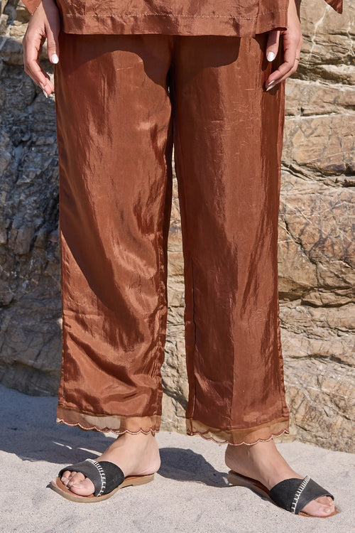 Carly Brown Pull-on Trousers