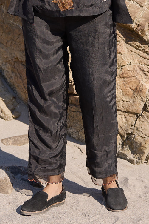 Carly Black Pull-on Trousers