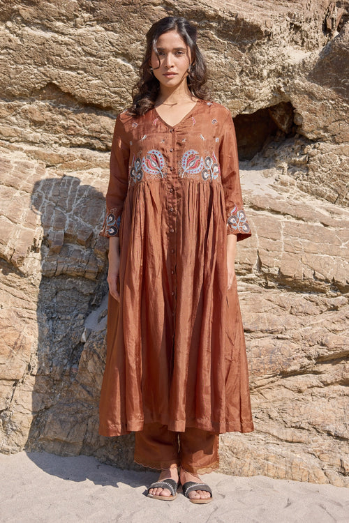 Karen Brown Button Down Dress
