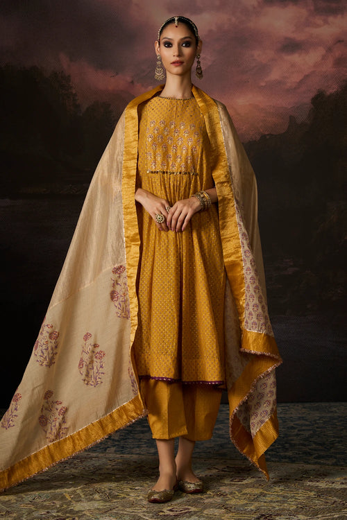 Ayaan Yellow Kurta Set