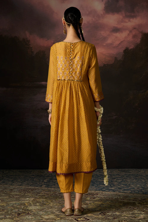 Ayaan Yellow Kurta Set