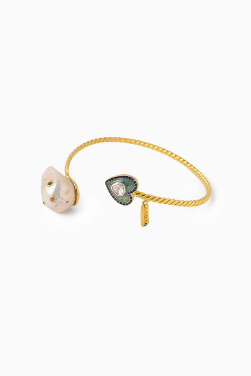 Dil Polki and Baroque Pearl Cuff