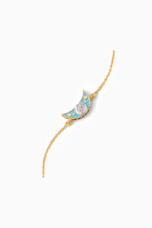 Crescent Moon Polki Bracelet