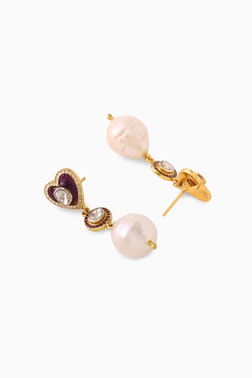Dil Polki Pearl Earrings