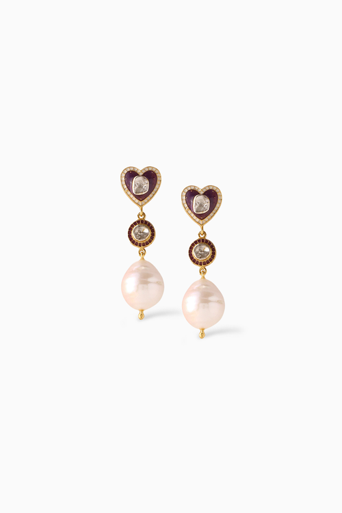 Dil Polki Pearl Earrings