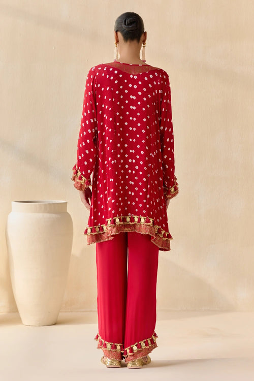 Adhira Red Co-ord Set