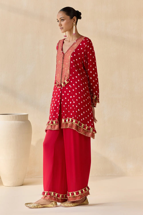 Adhira Red Co-ord Set