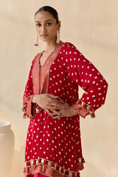 Adhira Red Co-ord Set