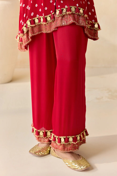 Adhira Red Co-ord Set