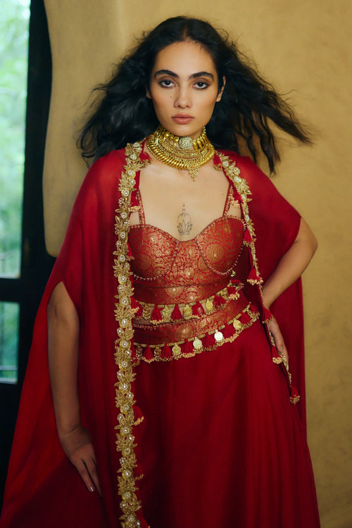 Aishani Red Co-ord Set