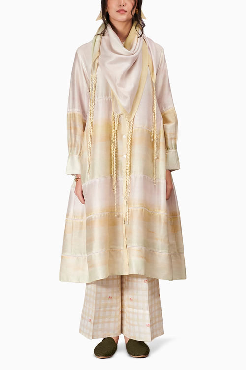After Glow Kurta and Trousers Coord Set with Scarf