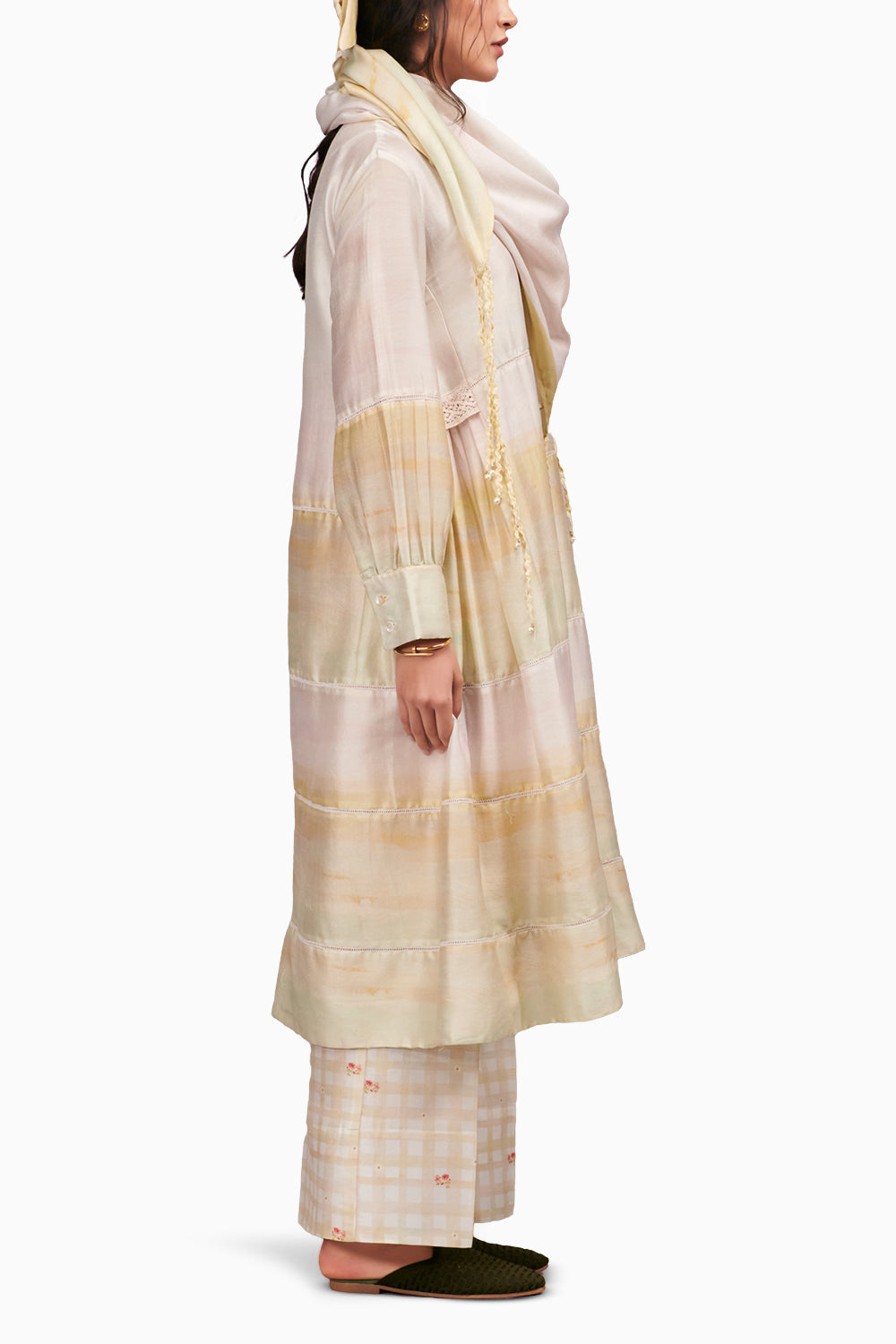 After Glow Kurta and Trousers Coord Set with Scarf