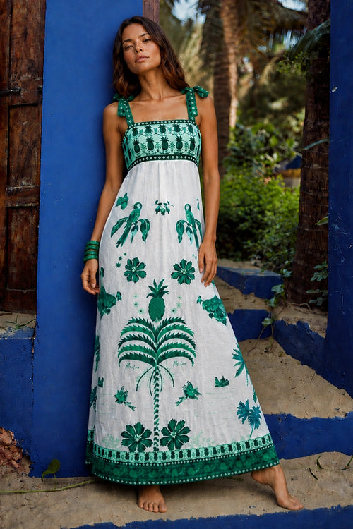 Robe Alana Green Parrot