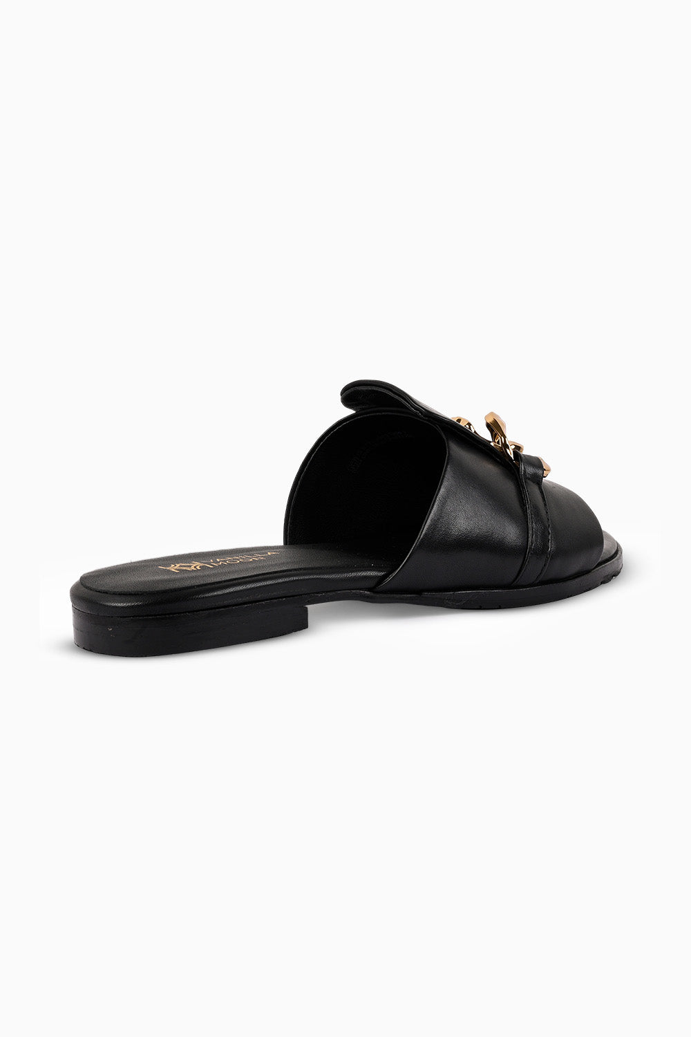 Alba Black Metal Trimmed Flats