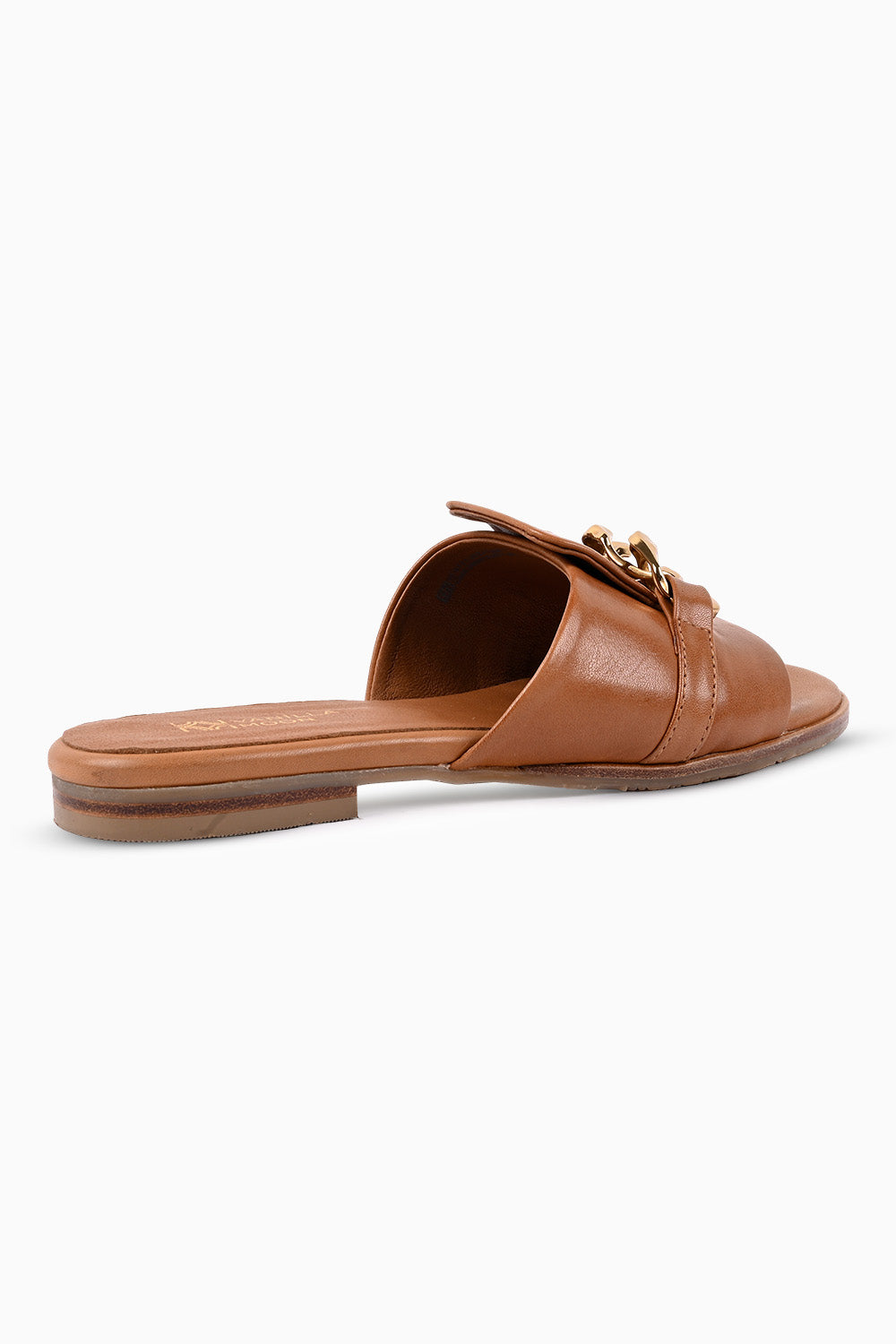 Alba Tan Metal Trimmed Flats