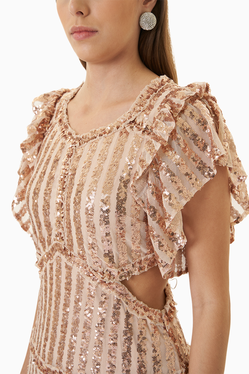All About Sparkles And Glimmer Asymmetrical Dress