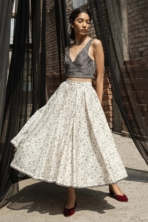 Primrose Tape Bustier and Alyssa Circular Skirt